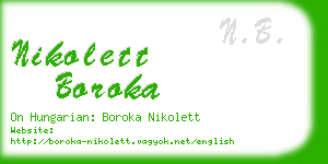 nikolett boroka business card